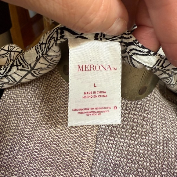 Merona Black & White Tassel Cover Up Top Sz. L - Picture 6 of 6